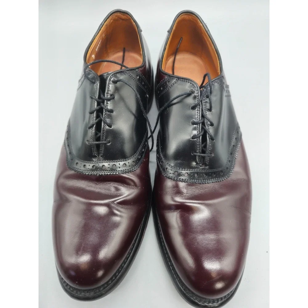 Allen Edmonds Polo Shelton Mahogany Black Leather Oxford Dress Shoes Sz 12 D